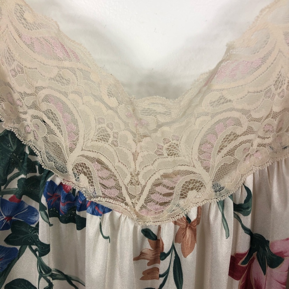 Vintage Lorraine Floral Nightie Lingerie Chemise M - Picture 4 of 9